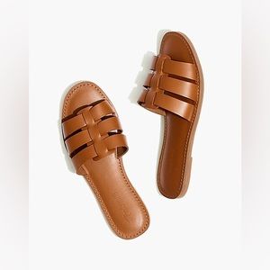 NEW Madewell The Boardwalk Fisherman Slide Sandal in Leather Size 9.5